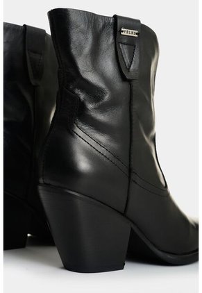 Botin Texano En Cuero Para Mujer Isla Botin Texano En Cuero Para Mujer Isla Negro 34 VÉLEZ