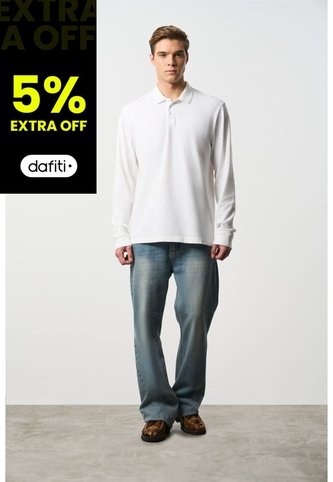 Polo Manga Larga En Algodón Para Hombre Nápoles Polo Manga Larga En Algodón Para Hombre Nápoles Blanco XL VÉLEZ Vélez