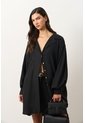Vestido Sereno Para Mujer Manga Murciélago Vestido Sereno Para Mujer Manga Murciélago Negro 10 VÉLEZ de Vélez