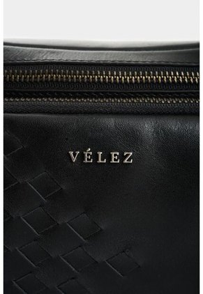 Riñonera Mini De Cuero Con Detalle Tejido Para Hombre Brunet 2.0 Riñonera Mini De Cuero Con Detalle Tejido Para Hombre Brunet 2.0 Negro VÉLEZ