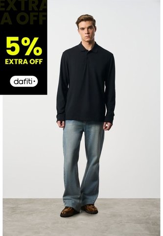 Polo Manga Larga En Algodón Para Hombre Nápoles Polo Manga Larga En Algodón Para Hombre Nápoles Negro M VÉLEZ Vélez