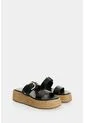 Sandalia Plataforma En Cuero Y Yute Para Mujer Ikal Sandalia Plataforma En Cuero Y Yute Para Mujer Ikal Negro 38 VÉLEZ de Vélez