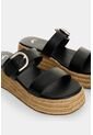 Sandalia Plataforma En Cuero Y Yute Para Mujer Ikal Sandalia Plataforma En Cuero Y Yute Para Mujer Ikal Negro 38 VÉLEZ de Vélez