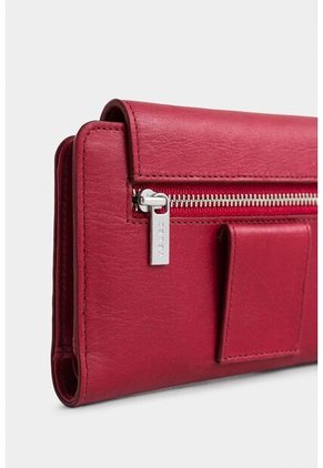 Billetera Bravo De Cuero Para Mujer Corte Hexagonal Billetera Bravo De Cuero Para Mujer Corte Hexagonal Rojo Vélez