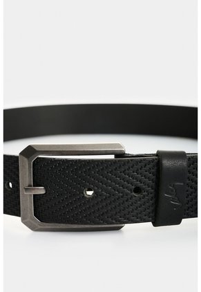 Cinturón Unifaz De Cuero Grabado Para Hombre Loa Cinturón Unifaz De Cuero Grabado Para Hombre Loa Negro 34 VÉLEZ