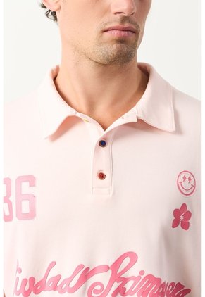 Polo Cropped En Algodón Para Hombre Primavera Polo Cropped En Algodón Para Hombre Primavera Rosado S VÉLEZ