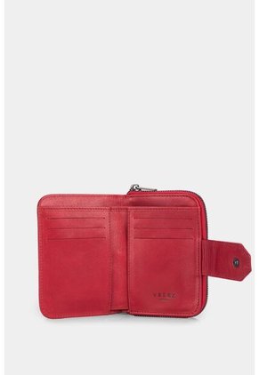 Billetera Dijon De Cuero Para Mujer Chapeta Corte Hexagonal Billetera Dijon De Cuero Para Mujer Chapeta Corte Hexagonal Rojo Vélez