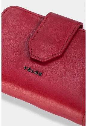 Billetera Dijon De Cuero Para Mujer Chapeta Corte Hexagonal Billetera Dijon De Cuero Para Mujer Chapeta Corte Hexagonal Rojo Vélez