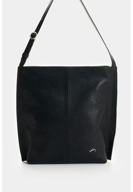 Shopping De Cuero Grabado Para Mujer Calafate 2 Shopping De Cuero Grabado Para Mujer Calafate 2 Negro VÉLEZ