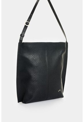 Shopping De Cuero Grabado Para Mujer Calafate 2 Shopping De Cuero Grabado Para Mujer Calafate 2 Negro VÉLEZ