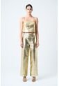 Crop Top De Cuero Folia Para Mujer Semi Ajustado Crop Top De Cuero Folia Para Mujer Semi Ajustado Dorado S VÉLEZ de Vélez