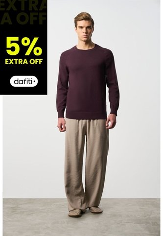 Sweater Tejido En Algodón Para Hombre Manga Ranglan Sweater Tejido En Algodón Para Hombre Manga Ranglan Vinotinto XXL VÉLEZ Vélez