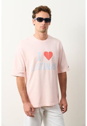 Camiseta Cropped En Algodón Para Hombre I Love Latinas Camiseta Cropped En Algodón Para Hombre I Love Latinas Rosado M VÉLEZ