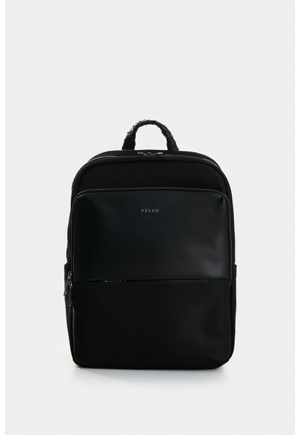 Morral Marfilo De Cuero Y Nylon Para Mujer Manija Trenzada Morral Marfilo De Cuero Y Nylon Para Mujer Manija Trenzada Negro VÉLEZ
