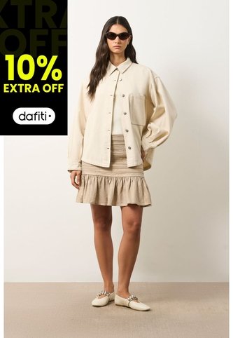 Falda Mini En Lino Con Folia Para Mujer Savia Falda Mini En Lino Con Folia Para Mujer Savia Arena 10 VÉLEZ Vélez