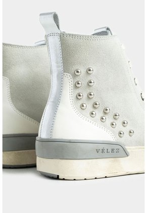 Tenis Bota En Cuero Gamuza Para Mujer Paraíso Tenis Bota En Cuero Gamuza Para Mujer Paraíso Blanco 38 VÉLEZ