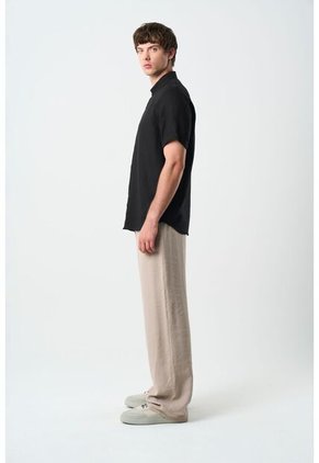 Camisa Manga Corta Lino Para Hombre Bordado Vz Camisa Manga Corta Lino Para Hombre Bordado Vz Negro L VÉLEZ