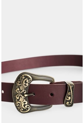 Cinturón Unifaz En Cuero Para Mujer Cattia Cinturón Unifaz En Cuero Para Mujer Cattia Vinotinto L VÉLEZ