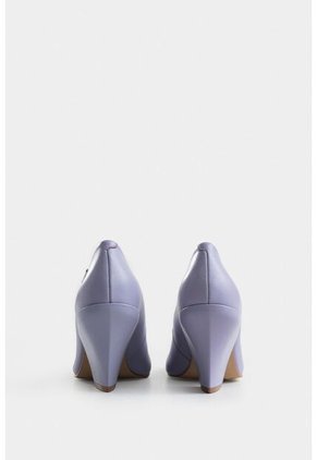 Tacones Cerrados Libra De Cuero Para Mujer Punta Cuadrada Tacones Cerrados Libra De Cuero Para Mujer Punta Cuadrada Lila 41 VÉLEZ