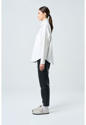 Camisa Avellano Manga Larga Oversized Para Mujer Hombro Rodado Camisa Avellano Manga Larga Oversized Para Mujer Hombro Rodado Crema XXL VÉLEZ