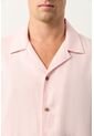 Camisa Manga Corta En Lino Para Hombre Málaga Camisa Manga Corta En Lino Para Hombre Málaga Rosado XXL VÉLEZ de Vélez