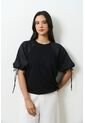 Camiseta En Lino Y Tejido De Punto Para Mujer Gael Camiseta En Lino Y Tejido De Punto Para Mujer Gael Negro S VÉLEZ de Vélez