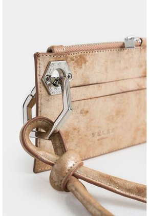 Porta Documentos Elaine En Cuero Folia Para Mujer Manija Removible Porta Documentos Elaine En Cuero Folia Para Mujer Manija Removible Dorado Vélez