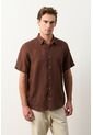 Camisa Manga Corta Semi Fitted Para Hombre Sevilla Camisa Manga Corta Semi Fitted Para Hombre Sevilla Cafe M VÉLEZ de Vélez