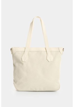 Shopping En Lona Y Cuero Para Mujer Aurelia Shopping En Lona Y Cuero Para Mujer Aurelia Blanco VÉLEZ