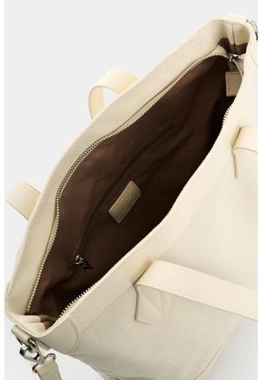 Shopping En Lona Y Cuero Para Mujer Aurelia Shopping En Lona Y Cuero Para Mujer Aurelia Blanco VÉLEZ