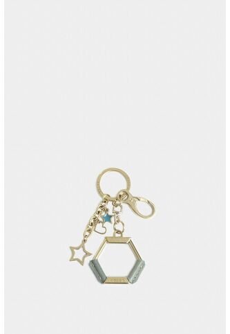 Llavero Hexagonal Zamak Y Cuero Para Mujer Charms Resina Llavero Hexagonal Zamak Y Cuero Para Mujer Charms Resina Agua Marina VÉLEZ Vélez