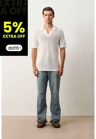Polo Manga Corta Tejida Para Hombre Dunas Polo Manga Corta Tejida Para Hombre Dunas Crema S VÉLEZ Vélez