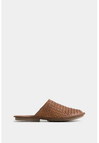 Slipper Tejido En Cuero Para Hombre Confort Slipper Tejido En Cuero Para Hombre Confort Miel 43 VÉLEZ Vélez