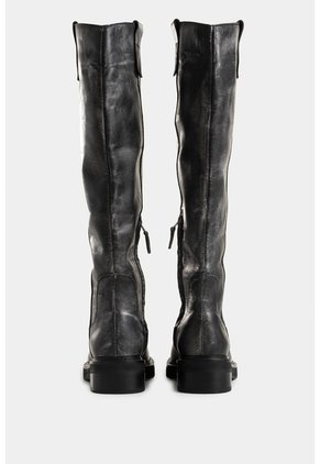 Botas Tulipan De Cuero Brush Off Para Mujer Efecto Metalizado Botas Tulipan De Cuero Brush Off Para Mujer Efecto Metalizado Gris 36 VÉLEZ