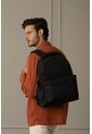 Morral San Patricio De Cuero Y Lona Para Hombre Aplique Metálico Morral San Patricio De Cuero Y Lona Para Hombre Aplique Metálico Azul Oscuro VÉLEZ de Vélez