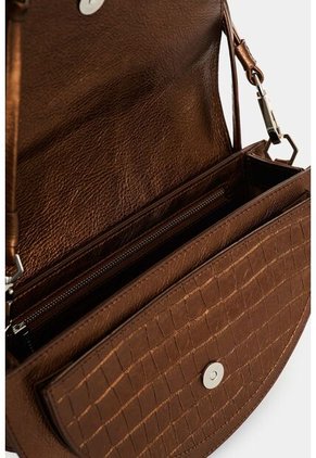 Manos Libres De Cuero Folia Para Mujer Luna Manos Libres De Cuero Folia Para Mujer Luna Bronce VÉLEZ