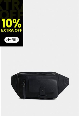 Riñonera Casual  Tacubade Cuero Vintage Negro Riñonera Casual  Tacubade Cuero Vintage Negro VÉLEZ Vélez