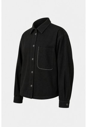 Chqueta Tahua En Denim Para Mujer Oversized Chqueta Tahua En Denim Para Mujer Oversized Negro L VÉLEZ