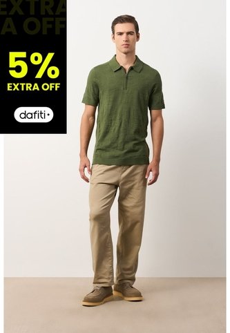 Polo Manga Corta Tejida Para Hombre Anam Polo Manga Corta Tejida Para Hombre Anam Verde Oliva S VÉLEZ Vélez