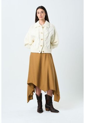 Cardigan Kalixto Tejido Para Mujer Bordado Cardigan Kalixto Tejido Para Mujer Bordado Crema XS VÉLEZ