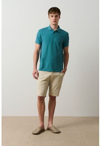 Polo Manga Corta Essential Para Hombre Textura Polo Manga Corta Essential Para Hombre Textura Azul Aguamarina XL VÉLEZ Vélez
