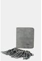 Billetera Kubor De Cuero Para Mujer Accesorio Con Flecos Billetera Kubor De Cuero Para Mujer Accesorio Con Flecos Gris Vélez de Vélez