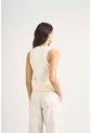 Top Tank Tejido Rectilíneo Para Mujer Manga Sisa Top Tank Tejido Rectilíneo Para Mujer Manga Sisa Crema M VÉLEZ de Vélez