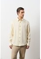 Camisa Manga Larga En Lino Para Hombre Silueta Semi Ajustada Camisa Manga Larga En Lino Para Hombre Silueta Semi Ajustada Amarillo XXL VÉLEZ de Vélez