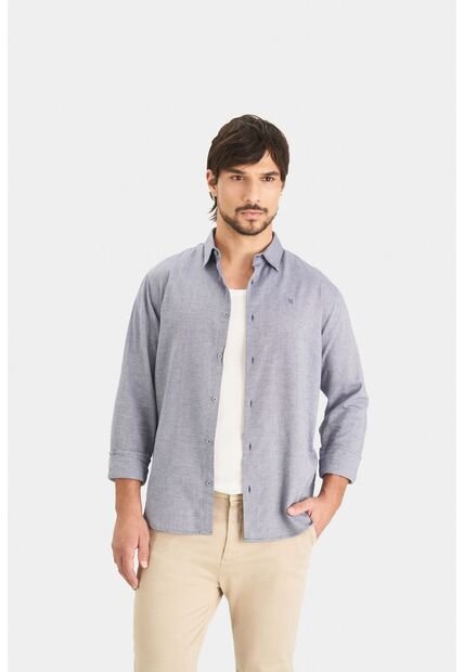 Camisa Oxford Manga Larga Calagua Para Hombre Semifitted Camisa Oxford Manga Larga Calagua Para Hombre Semifitted Azul Oscuro S VÉLEZ