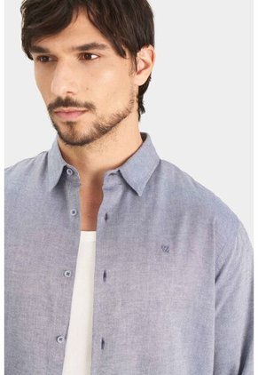 Camisa Oxford Manga Larga Calagua Para Hombre Semifitted Camisa Oxford Manga Larga Calagua Para Hombre Semifitted Azul Oscuro S VÉLEZ