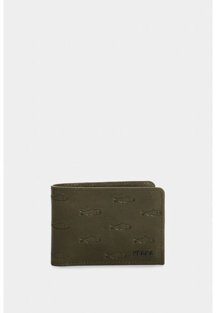 Billetera De Cuero Grabado Para Hombre Hazel Billetera De Cuero Grabado Para Hombre Hazel Verde Oliva VÉLEZ