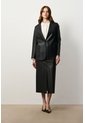 Blazer Astromelia En Cuero Ovino Para Mujer Silueta Recta Blazer Astromelia En Cuero Ovino Para Mujer Silueta Recta Negro L VÉLEZ de Vélez