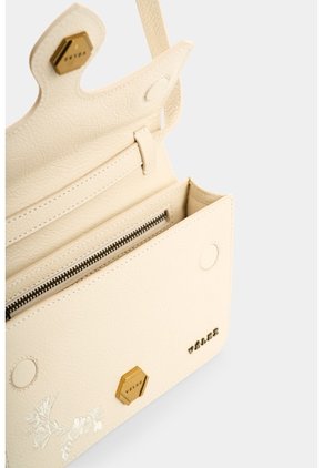 Manos Libres Mini Garniel En Cuero Para Mujer Manos Libres Mini Garniel En Cuero Para Mujer Crema VÉLEZ