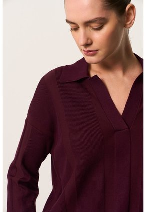 Polo Manga Larga Tejida Para Mujer Ambe Polo Manga Larga Tejida Para Mujer Ambe Vinotinto XS VÉLEZ
